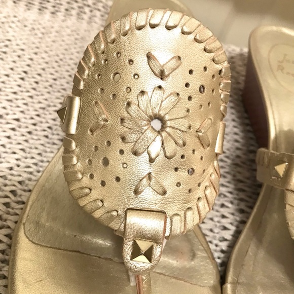 Jack Rogers Devyn Wedge Sandal Gold - Picture 8 of 16